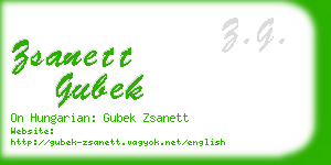 zsanett gubek business card